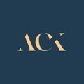 ACK abstract letter logo design Royalty Free Stock Photo