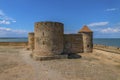 Ackerman fortress. Inside yard of ancient history building. Biggest ukrainian castle. Bilhorod-Dnistrovskyi, Ukraine