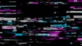 acking a computer network. Glitch effect background. Distortion of the digital stream. Damaged signal. 3d rendering Royalty Free Stock Photo