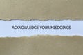 acknowledge your misdoings on white paper