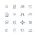 Acknowledgment line icons collection. Recognition, Gratitude, Thankful, Appreciation, Validation, Praise