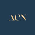 ACN abstract letter logo design Royalty Free Stock Photo
