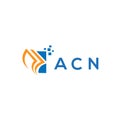ACn credit repair accounting logo design on white background. ACn creative initials Growth graph letter logo concept. ACn business
