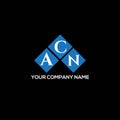 ACN letter logo design on BLACK background. ACN creative initials letter logo concept. ACN letter design