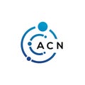ACN letter logo design on black background. ACN creative initials letter logo concept. ACN letter design Royalty Free Stock Photo