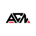 ACN triangle letter logo design with triangle shape. ACN triangle logo design monogram. ACN triangle vector logo template with red Royalty Free Stock Photo