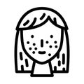 acne face skin problem line icon vector illustration