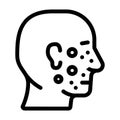 acne facial skin disease line icon vector illustration Royalty Free Stock Photo