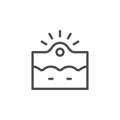 Acne inflammation line outline icon