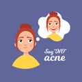 Acne infographics.