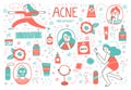 Acne treatment concept