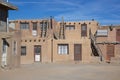 Acoma Pueblo historic adobe homes, doors and wooden ladders. Acoma Pueblo is also called Sky City in New Mexico. Royalty Free Stock Photo