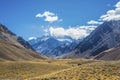 Aconcagua, in the Andes mountains in Mendoza, Argentina. Royalty Free Stock Photo