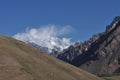 Aconcagua in the clouds Royalty Free Stock Photo