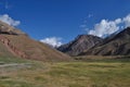 Aconcagua in the clouds Royalty Free Stock Photo