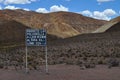 Aconcagua in the clouds Royalty Free Stock Photo