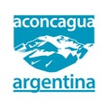 Aconcagua, mountain in the Andes mountain range, in Mendoza Province, Argentina Royalty Free Stock Photo