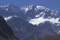 Aconcagua Peak at provincial Park of Mendoza Argentina Cordillera de los Andes