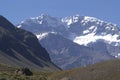 Aconcagua Peak at provincial Park of Mendoza Argentina Cordillera de los Andes