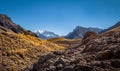 Aconcagua south wall view from Aconcagua Provincial Park in Cordillera de Los Andes - Mendoza Province, Argentina Royalty Free Stock Photo