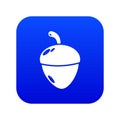 Acorn icon blue vector Royalty Free Stock Photo