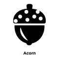Acorn icon vector isolated on white background, logo concept of Royalty Free Stock Photo
