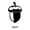 Acorn icon vector isolated on white background, logo concept of Royalty Free Stock Photo