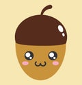 Acorn Kawaii Cartoon Cute Icon