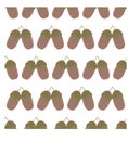 Acorn. Ripe oak tree seed. Simple seamless pattern. Royalty Free Stock Photo