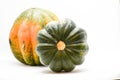 Acorn Squash on White  Background Royalty Free Stock Photo