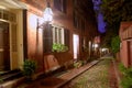 Acorn street Beacon Hill cobblestone Boston Royalty Free Stock Photo