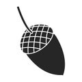 Acorn vector icon.Black vector icon isolated on white background acorn . Royalty Free Stock Photo