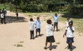 Afircan school children at the school yard
