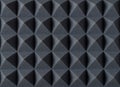 Acoustic absorbing foam for studio recording. Pyramid shape. Royalty Free Stock Photo