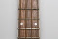 Acoustic Bass Guitar Fretboard Close Up