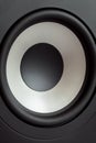 Acoustic bass loudspeaker, stereo speaker close up. Royalty Free Stock Photo