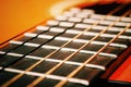 Acoustic classical Guitar Strings. Theory of Strings on an example of a Guitar. Royalty Free Stock Photo