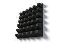 Acoustic foam block with square dents. silent room concept. 3D illustration