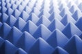 Acoustic foam - blue Royalty Free Stock Photo