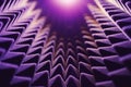 Acoustic foam pyramid abstract background with glow light Royalty Free Stock Photo
