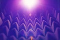 Acoustic foam pyramid abstract background with glow light Royalty Free Stock Photo