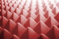 Acoustic foam - red Royalty Free Stock Photo