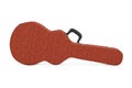 Acoustic Guitar Brown Leather Hard Case. 3d Rendering