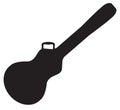 Acoustic Guitar Case Silhouette Royalty Free Stock Photo
