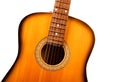 Acoustic guitar central part closeup Royalty Free Stock Photo