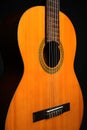 Acoustic guitar classical spanish guitar close up Royalty Free Stock Photo