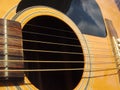 Acoustic Guitar Close Up Royalty Free Stock Photo