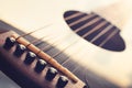 Acoustic guitar close up