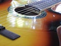 Acoustic guitar close-up, Music concept Royalty Free Stock Photo