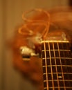 Acoustic guitar closeup Royalty Free Stock Photo